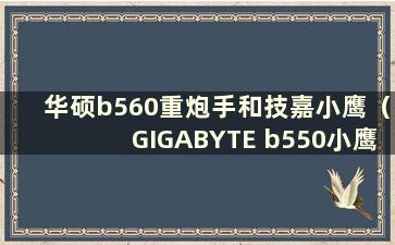 华硕b560重炮手和技嘉小鹰（GIGABYTE b550小鹰和华硕b550重炮手）